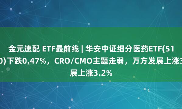 金元速配 ETF最前线 | 华安中证细分医药ETF(512120)下跌0.47%，CRO/CMO主题走弱，万方发展上涨3.2%