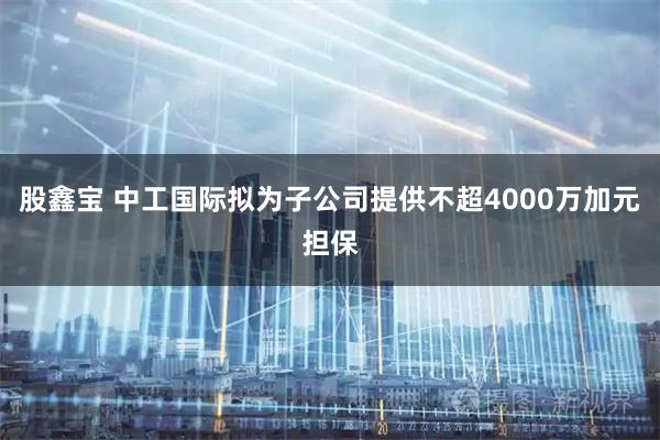 股鑫宝 中工国际拟为子公司提供不超4000万加元担保